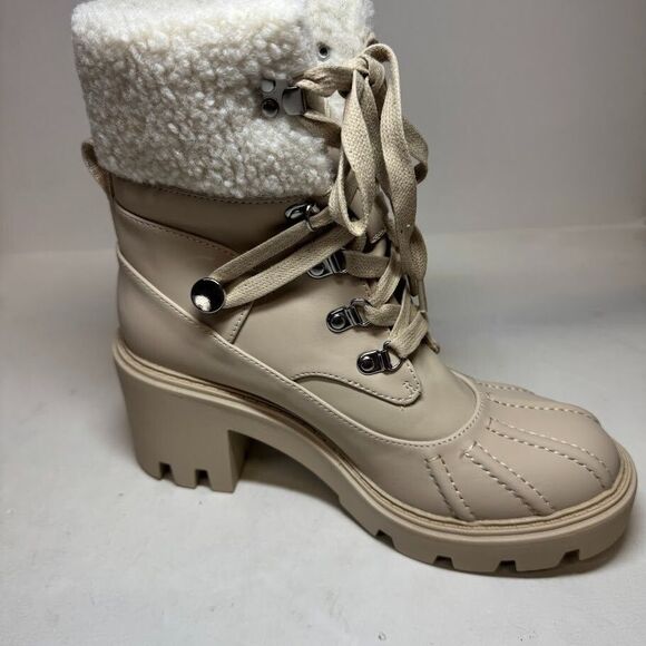 Steve Madden Women 6.5 M Sand Tan Northern Lined Hiking Boots NIB HQ6 - Picture 6 of 6